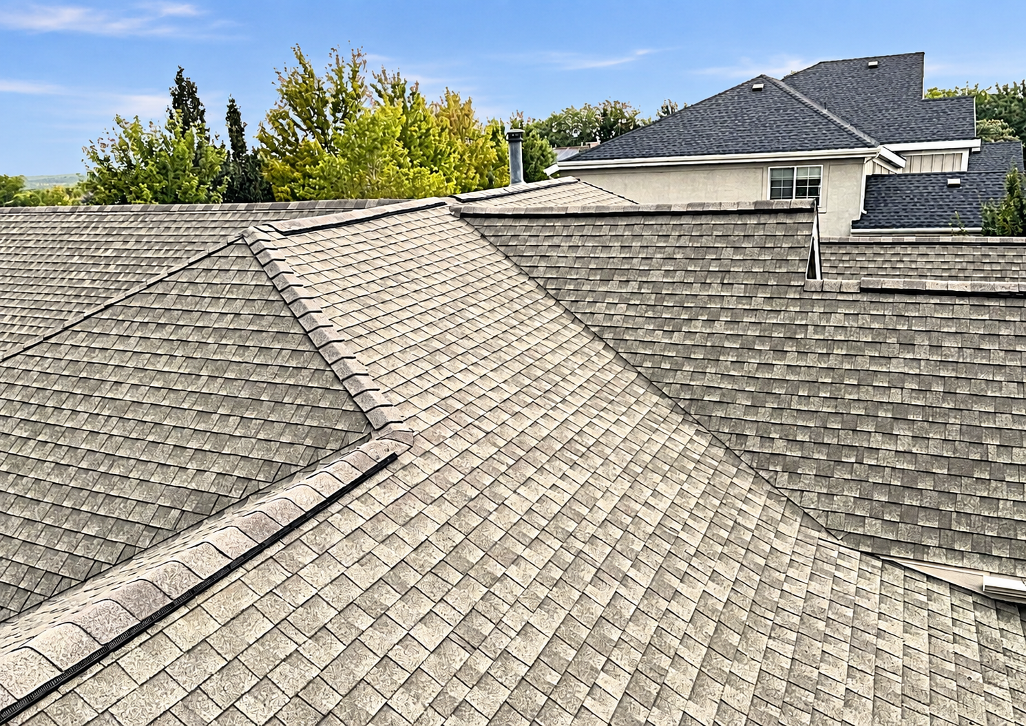 Completed architectural shingle roofing project in Utah